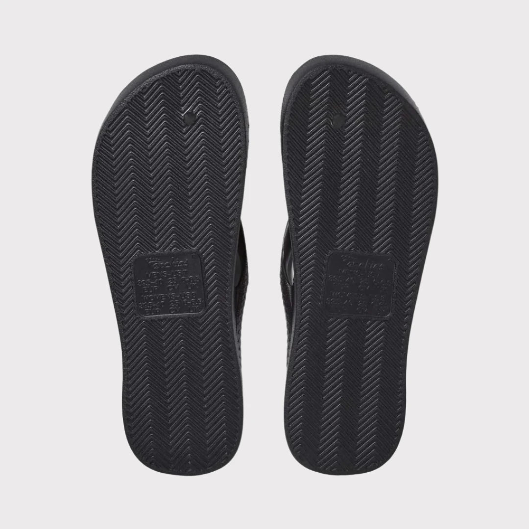 ARCHIES Arch Support Thongs - Black