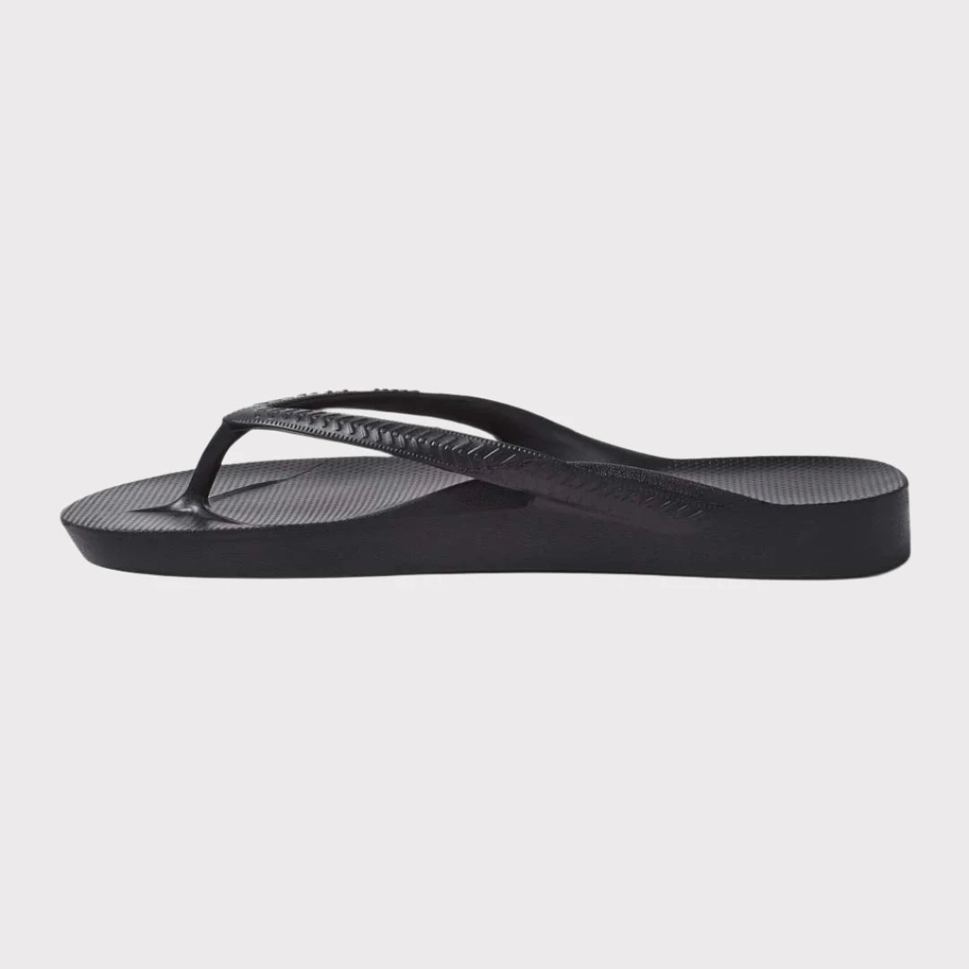 ARCHIES Arch Support Thongs - Black