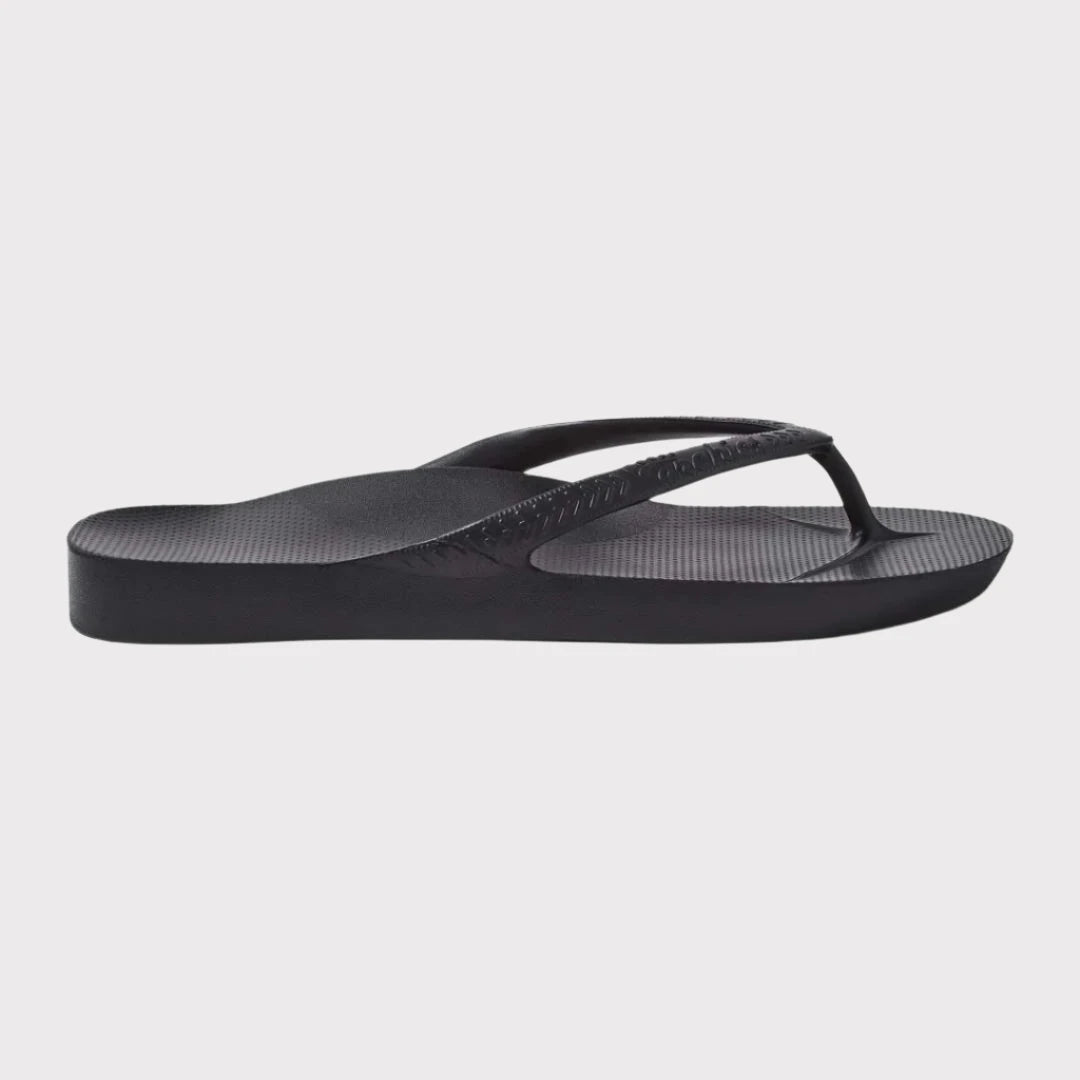 ARCHIES Arch Support Thongs - Black
