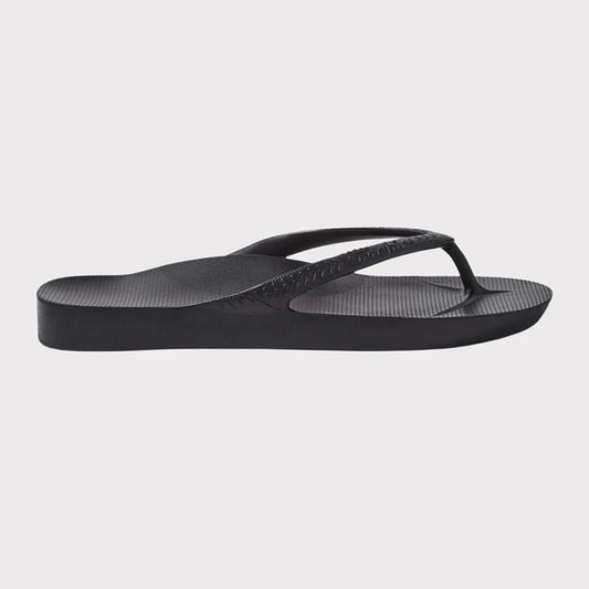 ARCHIES Arch Support Thongs - Black